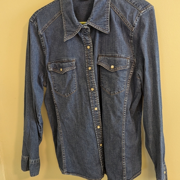 Faded Glory Dark Denim Shirt. Size XL. - Picture 1 of 3